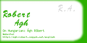 robert agh business card